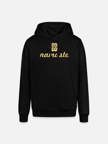 Namaste Yoga Fiore d'oro della vita Shanti Ornamento - Felpa con cappuccio unisex SOUNDER di Stanley/Stella - nero