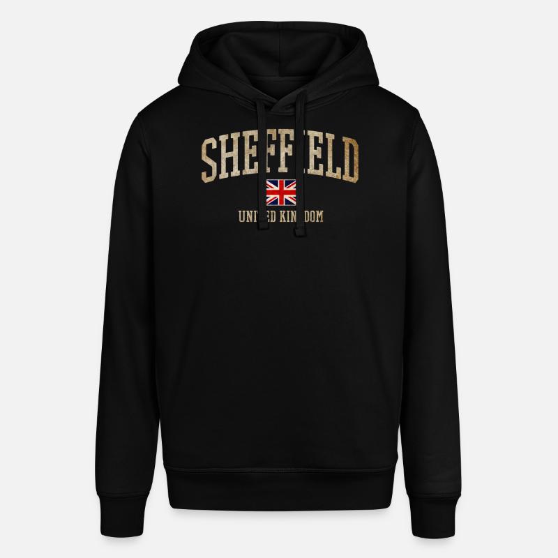 Emblème du Royaume-Uni Vintage de Sheffield - Sweat à capuche SOUNDER Stanley/Stella Unisexe - noir
