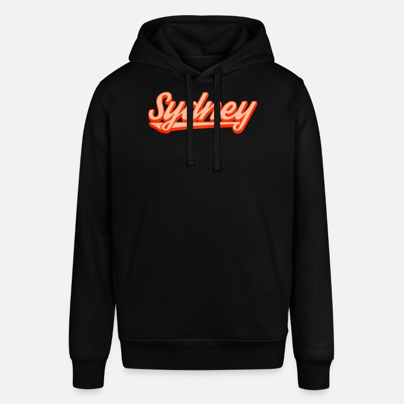 Logo du script rétro de Sydney - Sweat à capuche SOUNDER Stanley/Stella Unisexe - noir