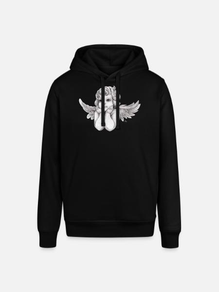 Kleine träumerische Engel-Putte - Stanley/Stella Unisex Hoodie SOUNDER - Schwarz