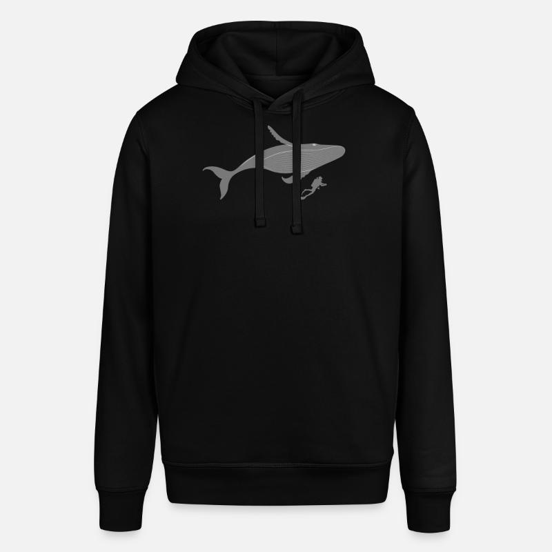Plongeur avec baleine à bosse - Sweat à capuche SOUNDER Stanley/Stella Unisexe - noir