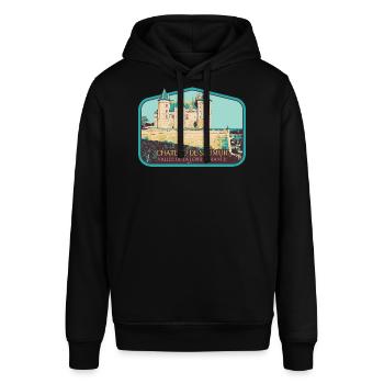 Château de Saumur, Loire-Tal - Stanley/Stella Unisex Hoodie SOUNDER - Schwarz - Vorne - Alina (178cm) & Michal (187cm)