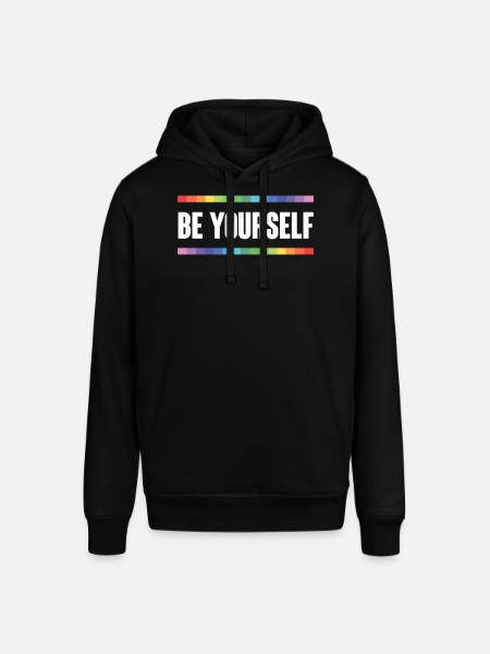 LGBTQ Pride Month - Be Yourself - Stanley/Stella SOUNDER Unisex Hoodie - black