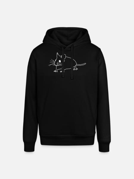 Mouse lineart - Stanley/Stella SOUNDER Unisex Hoodie - black