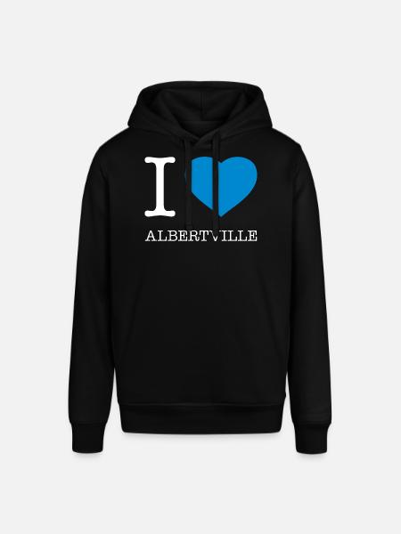 J’ADORE ALBERTVILLE - Sweat à capuche SOUNDER Stanley/Stella Unisexe - noir
