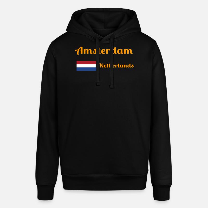 Amsterdam, Pays-Bas - Imprimés élégants - Sweat à capuche SOUNDER Stanley/Stella Unisexe - noir