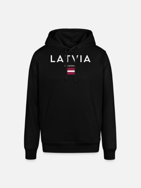 Latvian flag, Latvian pride - Stanley/Stella SOUNDER Unisex Hoodie - black