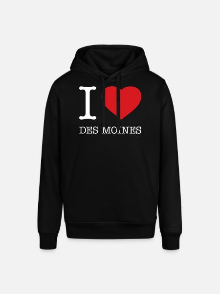 I LOVE DES MOINES - Stanley/Stella SOUNDER Unisex Hoodie - black