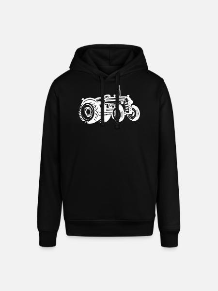 Tractor Silhouette Farmer Agriculture - Stanley/Stella SOUNDER Unisex Hoodie - black