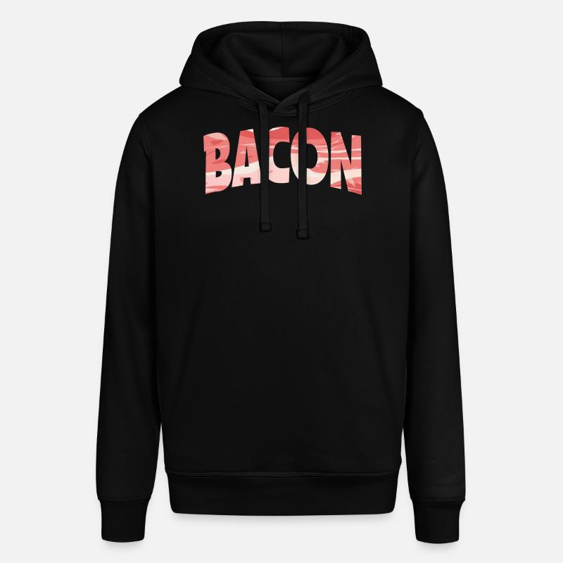 Backward Turned Bacon Illustration - Stanley/Stella SOUNDER Unisex Hoodie - black
