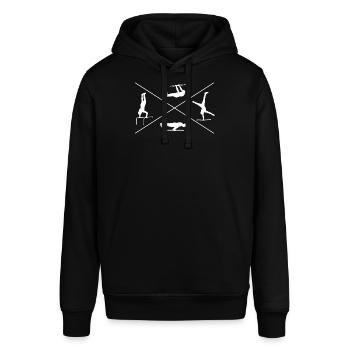 DIE SCHULE FÜR CALISTHENICS - Stanley/Stella Unisex Hoodie SOUNDER - Schwarz - Vorne - Alina (178cm) & Michal (187cm)