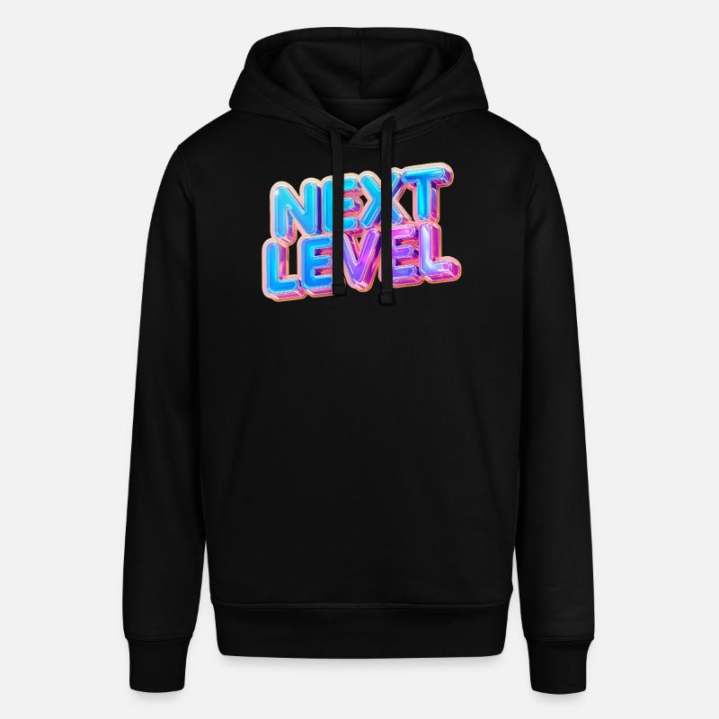 3D-Text der nächsten Stufe – mutiges Verlaufsdesign - Stanley/Stella Unisex Hoodie SOUNDER - Schwarz
