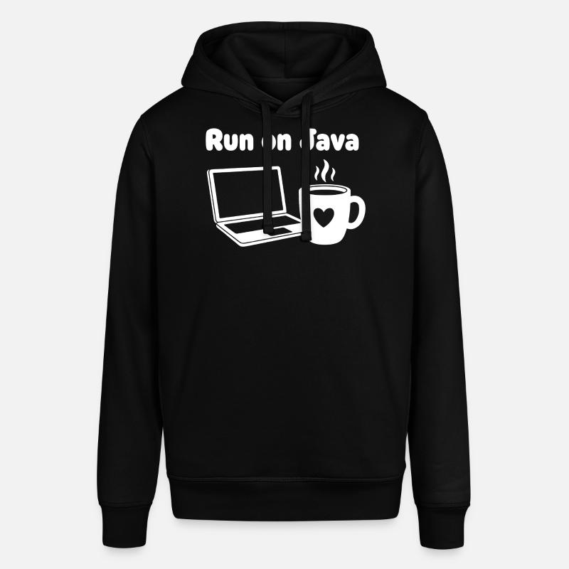 Java Lauf Café Laptop Herz - Stanley/Stella Unisex Hoodie SOUNDER - Schwarz