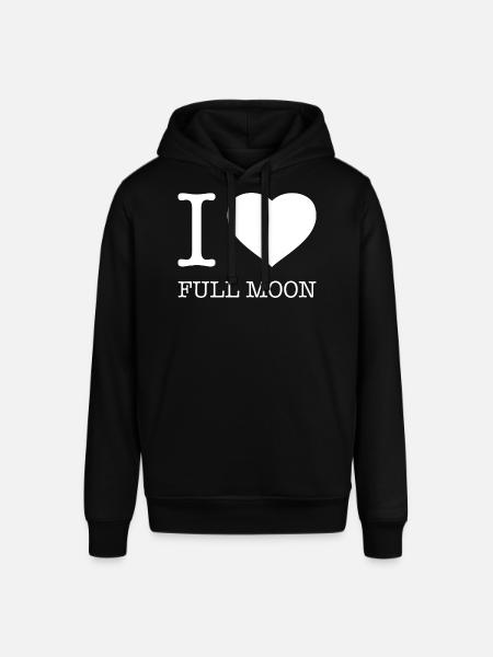I love Full moon Vollmond - Stanley/Stella SOUNDER Unisex Hoodie - black