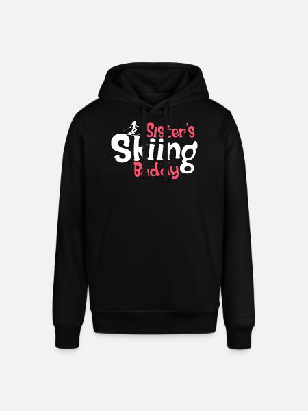 Funny Ski Lovers Graphic for Sisters - Stanley/Stella SOUNDER Unisex Hoodie - black