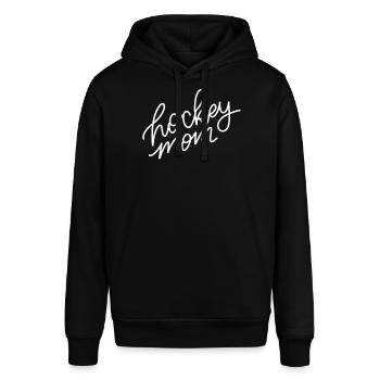 Hockey Mom Drehbuch - Stanley/Stella Unisex Hoodie SOUNDER - Schwarz - Vorne - Alina (178cm) & Michal (187cm)