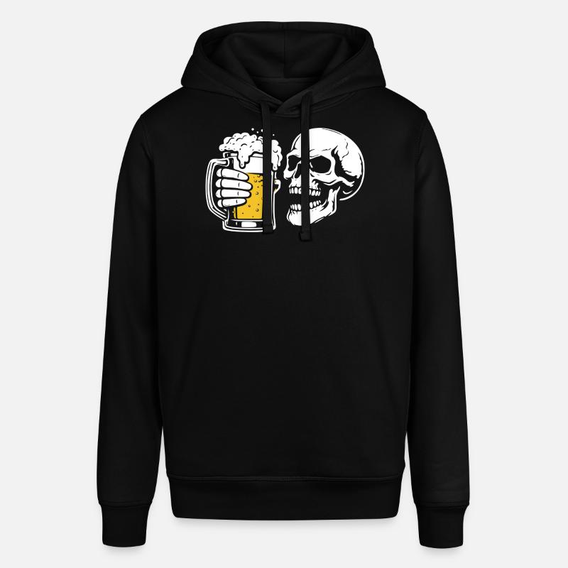 Crâne avec chope de bière – Bière et chemise en forme de crâne - Sweat à capuche SOUNDER Stanley/Stella Unisexe - noir