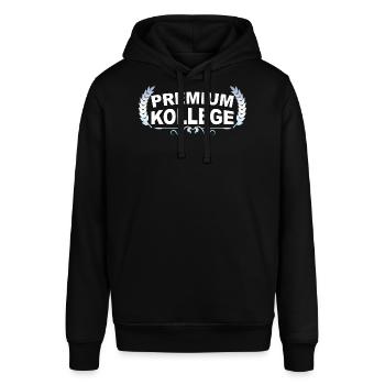 Premium Kollege - Lustiger Spruch - Stanley/Stella Unisex Hoodie SOUNDER - Schwarz - Vorne - Alina (178cm) & Michal (187cm)