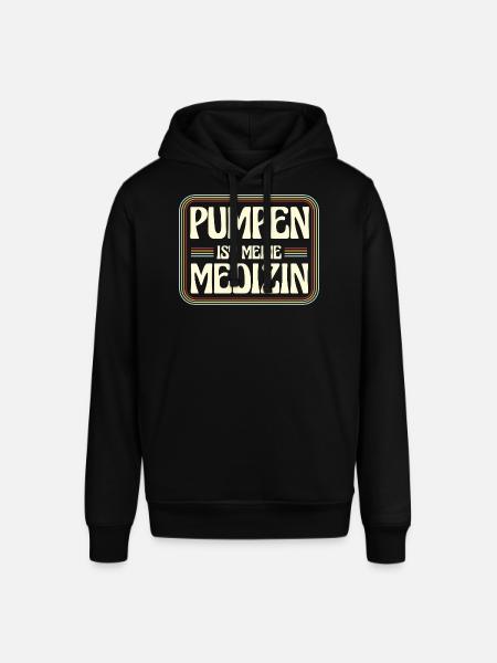 Pumpen is meine Medizin - Stanley/Stella Unisex Hoodie SOUNDER - Schwarz
