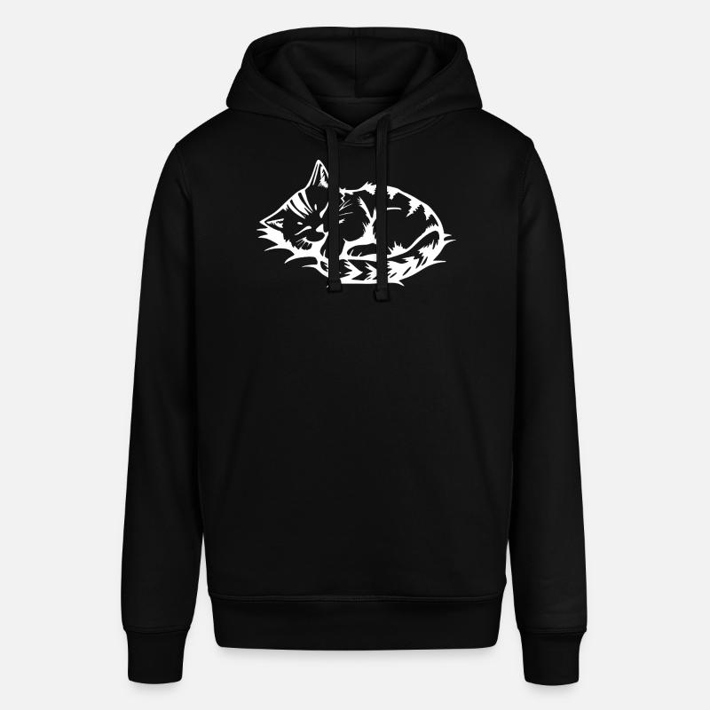 Chat Blanc Endormi - Sweat à capuche SOUNDER Stanley/Stella Unisexe - noir