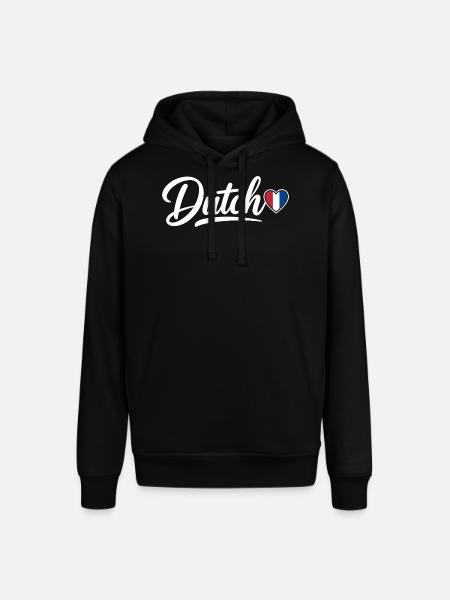 Dutch Script with Flag Heart Fan Patriotic - Stanley/Stella SOUNDER Unisex Hoodie - black