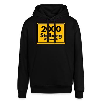 ALTE POSTLEITZAHL PLZ RETRO  2000 STOLBERG  - Stanley/Stella Unisex Hoodie SOUNDER - Schwarz - Vorne - Alina (178cm) & Michal (187cm)