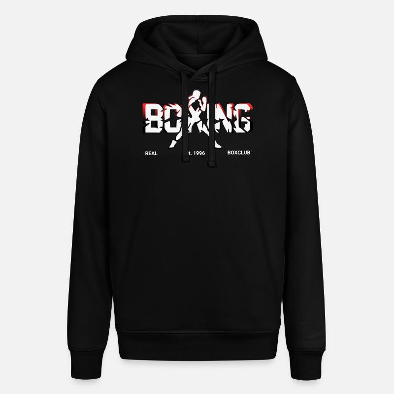 Logo boxe boxe - Sweat à capuche SOUNDER Stanley/Stella Unisexe - noir