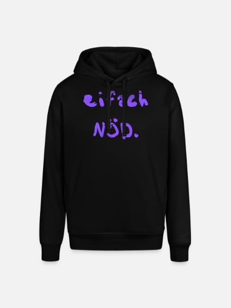 eifach NÖD. in lila  - Stanley/Stella Unisex Hoodie SOUNDER - Schwarz