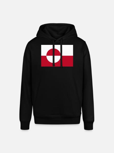 Greenland Flag - Stanley/Stella SOUNDER Unisex Hoodie - black