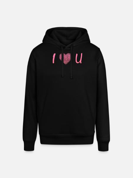 i LOVE YOU - Stanley/Stella SOUNDER Unisex Hoodie - black