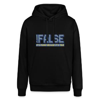 False, but true | Colors changeable - Stanley/Stella SOUNDER Unisex Hoodie - black - Front - Alina (178cm) & Michal (187cm)