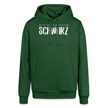 Farbenfrohes Schwarz Typo - Stanley/Stella Unisex Hoodie SOUNDER - Flaschengrün - Vorne - Alina (178cm) & Michal (187cm)