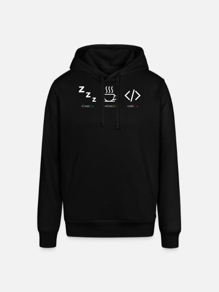 Code Kaffee Schlaf Trio - Stanley/Stella Unisex Hoodie SOUNDER - Schwarz