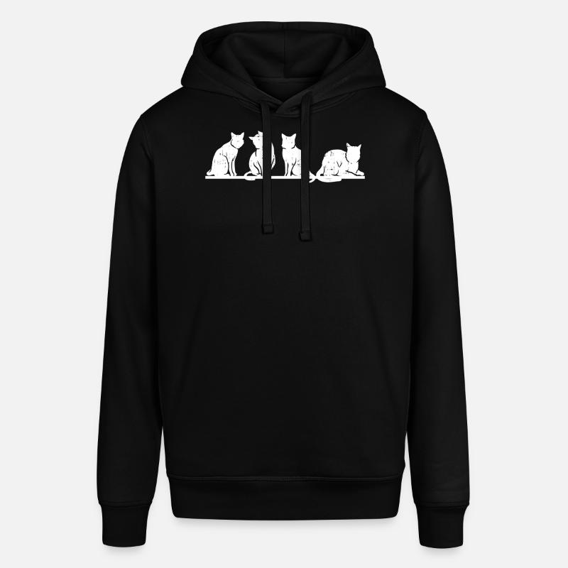 Silhouette de chat - Sweat à capuche SOUNDER Stanley/Stella Unisexe - noir