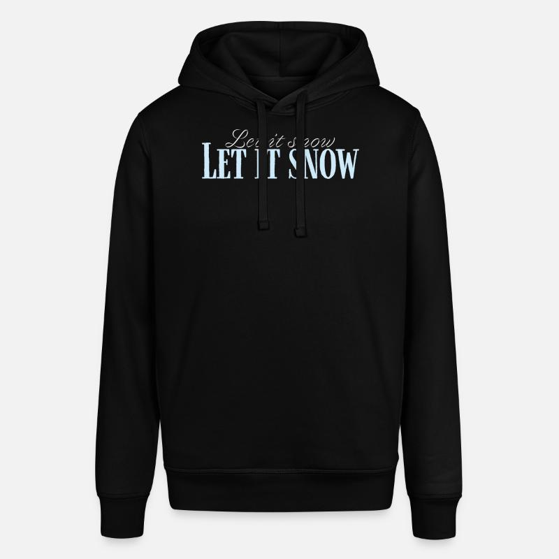 Let It Snow Script Bleu Glacé - Sweat à capuche SOUNDER Stanley/Stella Unisexe - noir