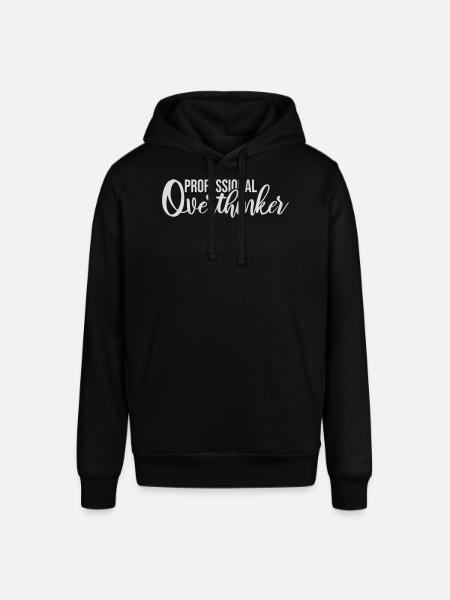 Professional Overthinker Funny Brooding Anxiety Logo - Stanley/Stella SOUNDER Unisex Hoodie - black