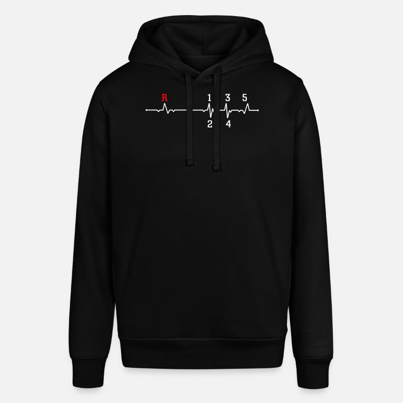 R Pulse ECG Beat Design - Sweat à capuche SOUNDER Stanley/Stella Unisexe - noir