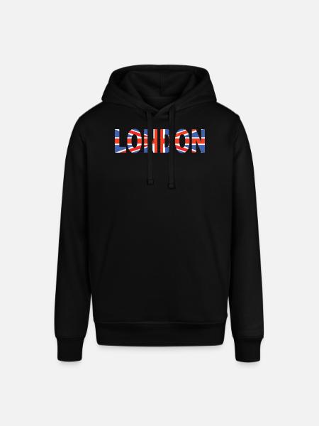 Londres couché avec drapeau - Sweat à capuche SOUNDER Stanley/Stella Unisexe - noir