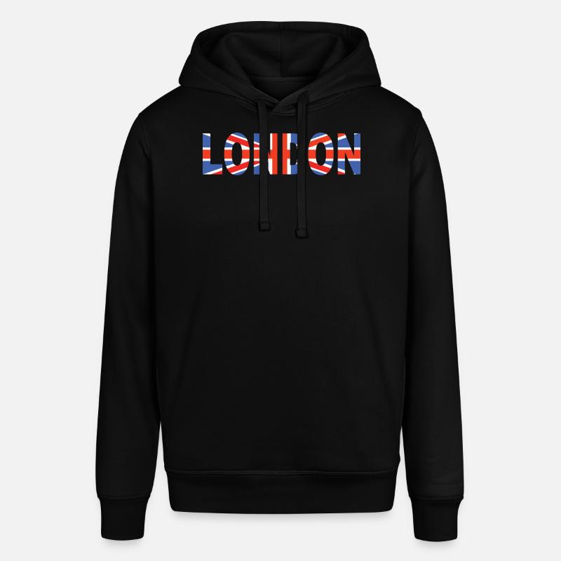 Londres couché avec drapeau - Sweat à capuche SOUNDER Stanley/Stella Unisexe - noir