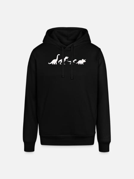 Dino-Silhouetten im Retro-Style - Stanley/Stella Unisex Hoodie SOUNDER - Schwarz