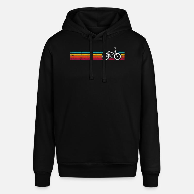 Rayures de vélo arc-en-ciel rétro - Sweat à capuche SOUNDER Stanley/Stella Unisexe - noir