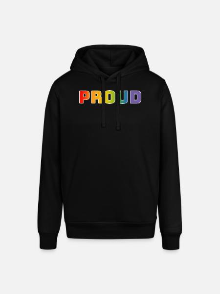 Rainbow proud white - Stanley/Stella SOUNDER Unisex Hoodie - black