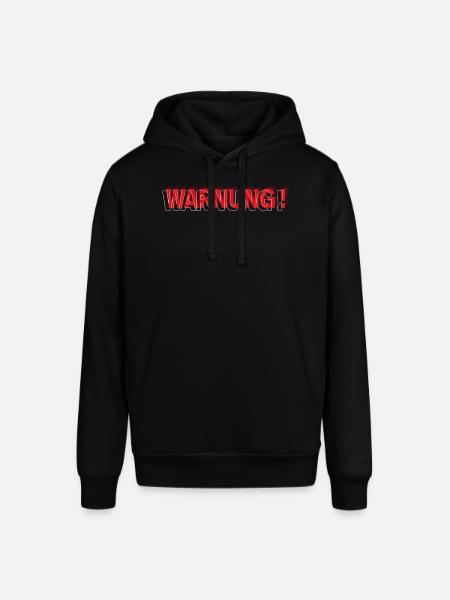 Warning - Modernes Statement Design - Stanley/Stella Unisex Hoodie SOUNDER - Schwarz