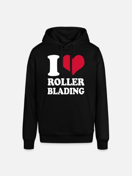 I Love Rollerblading - Stanley/Stella SOUNDER Unisex Hoodie - black