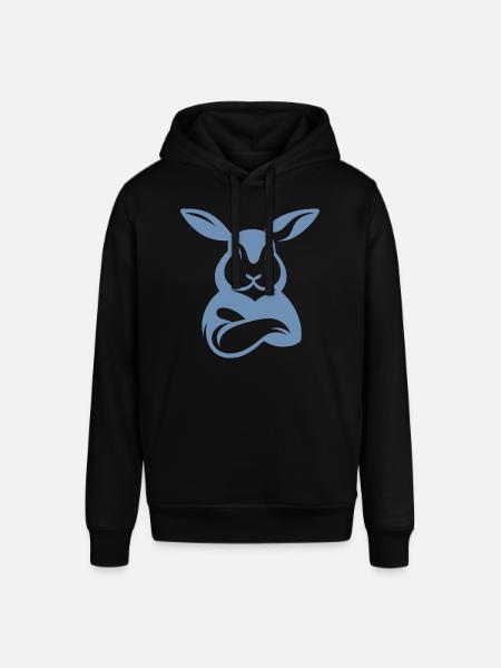 Bunny with crossed arms silhouette - Stanley/Stella SOUNDER Unisex Hoodie - black