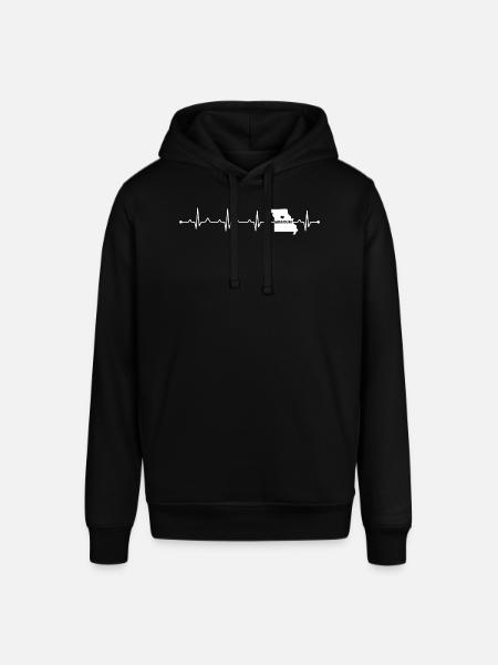 Missouri State Map Camo Silhouette Design - Stanley/Stella SOUNDER Unisex Hoodie - black