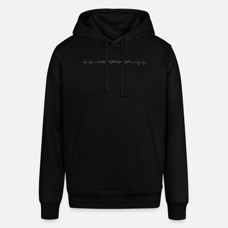 Heartbeat rowing - Stanley/Stella SOUNDER Unisex Hoodie - black