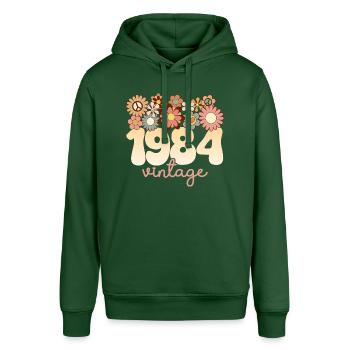 Femme Vintage Année 1984 40 Ans Anniversaire - Sweat à capuche SOUNDER Stanley/Stella Unisexe - vert bouteille - Devant - Alina (178cm) & Michal (187cm)