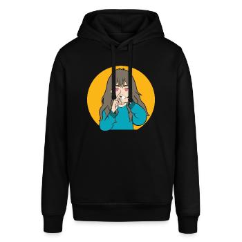 COCAINE SNIFFING ANIME GIRL - Stanley/Stella SOUNDER Unisex Hoodie - black - Front - Alina (178cm) & Michal (187cm)