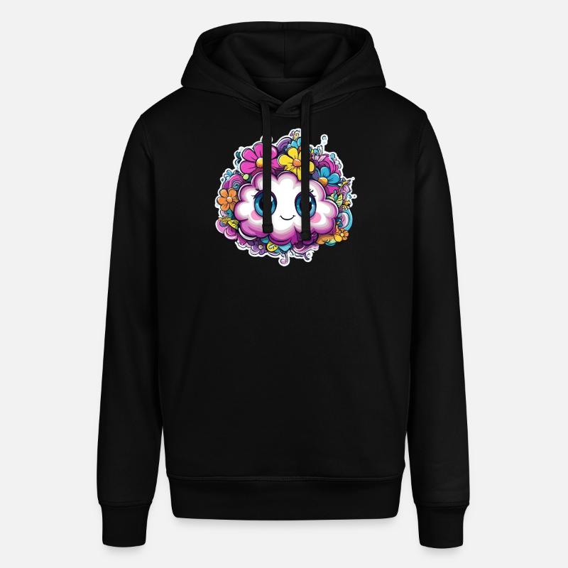 Nuage de fleurs heureux - Sweat à capuche SOUNDER Stanley/Stella Unisexe - noir